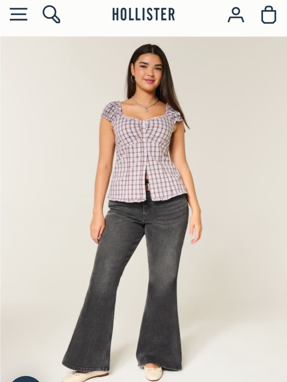 Hollister Black High-Rise Flare Jeans